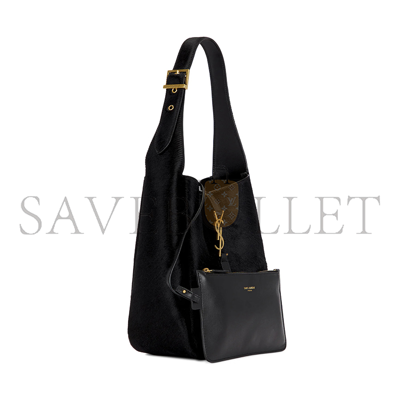 YSL LE 5 À 7 SUPPLE SMALL IN CALF HAIR 713938 (23*22*8.5cm)